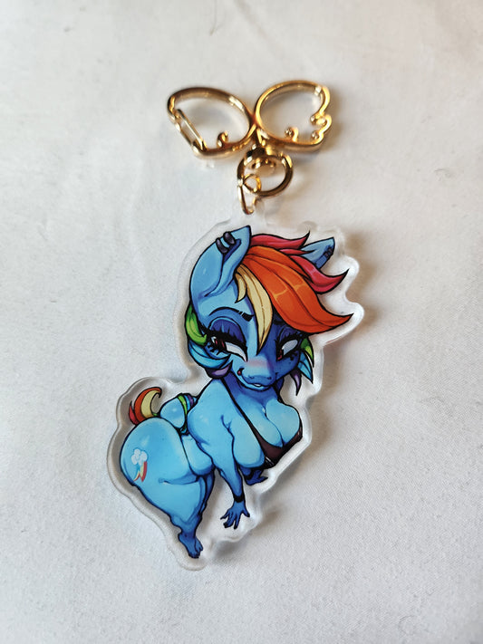 Rainbow Dash keychain